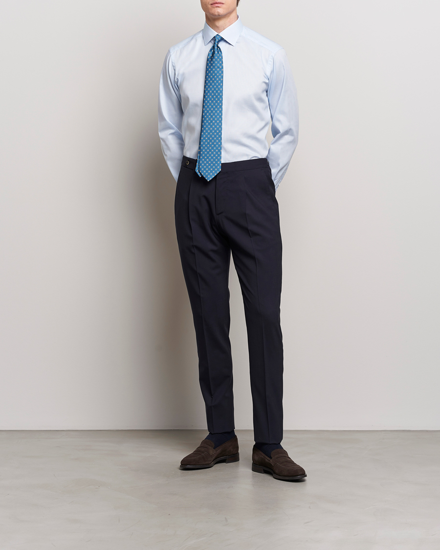 Herre | Tøj | Eton | Slim Fit Twill Shirt Light Blue