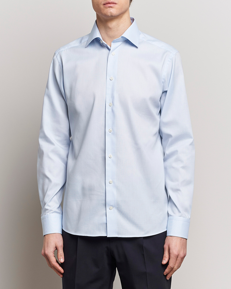Herre | Businesskjorter | Eton | Slim Fit Twill Shirt Light Blue