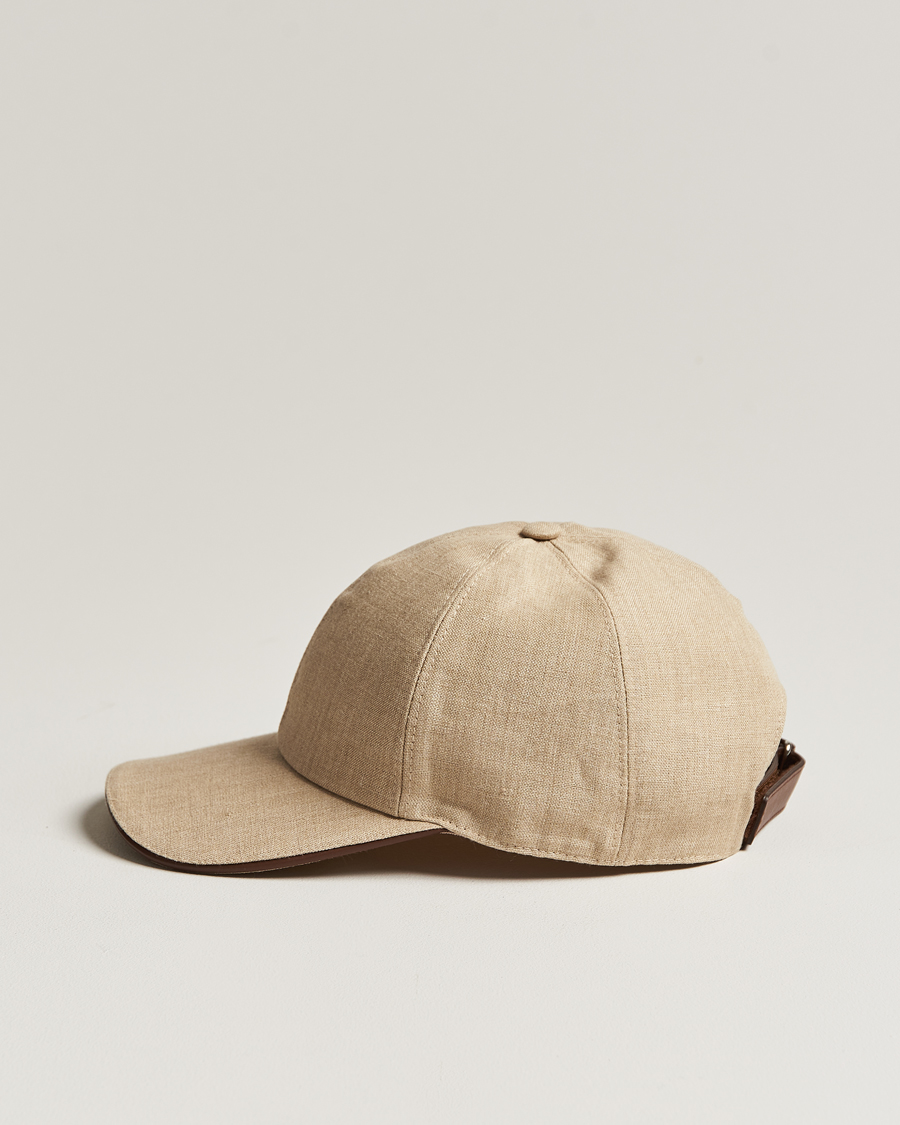 Herr |  | Eton | Solid Linen Cap Beige