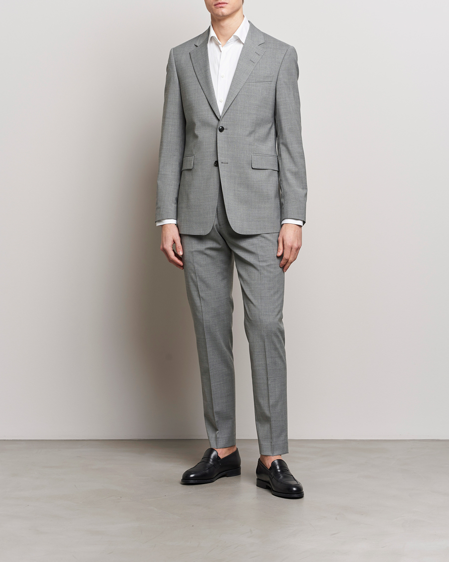 Herre | Blazere & jakker | Tiger of Sweden | Justin Wool Travel Suit Blazer Grey Melange