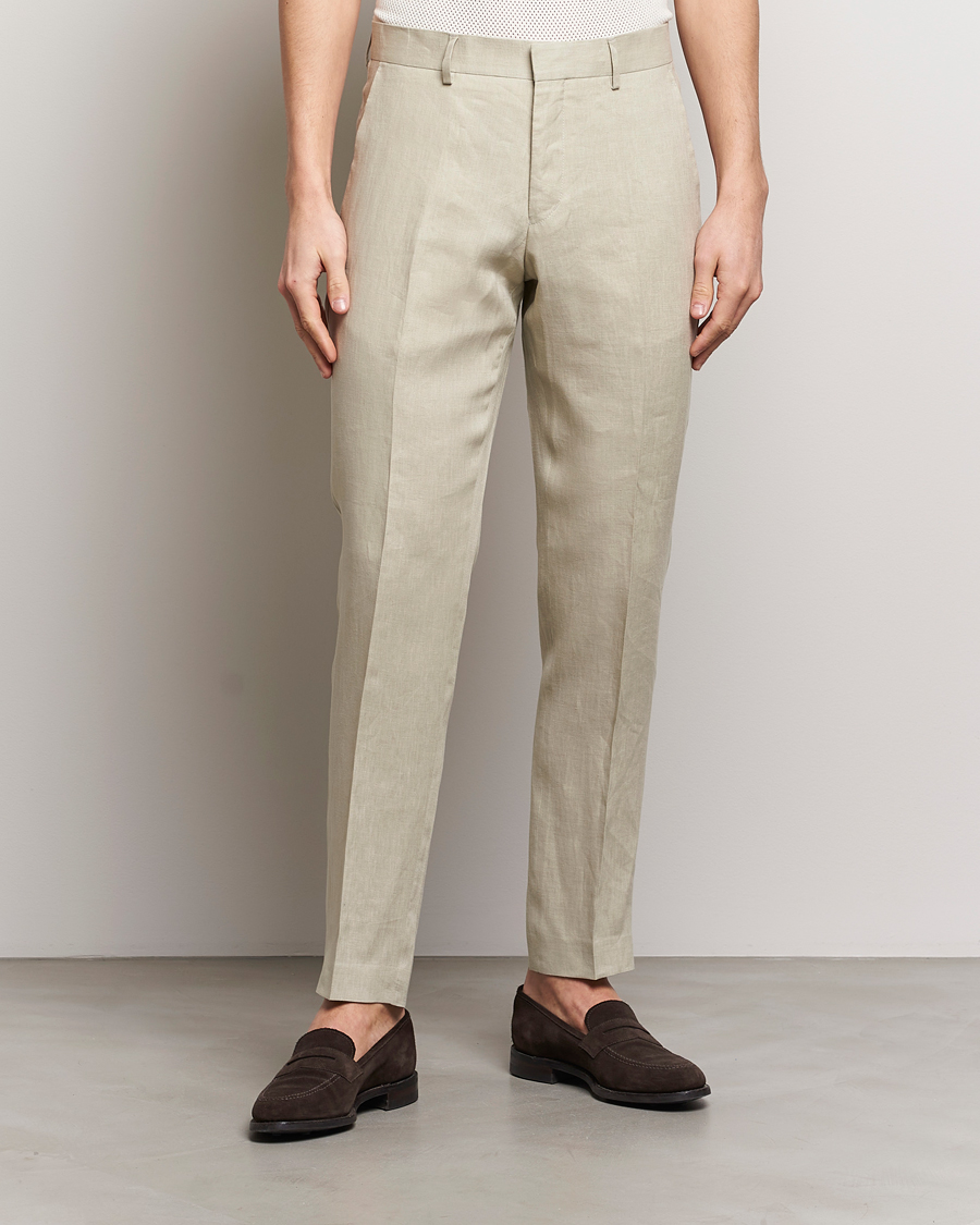 Herre | Hørbukser | Tiger of Sweden | Tenuta Linen Suit Trousers Dawn Misty