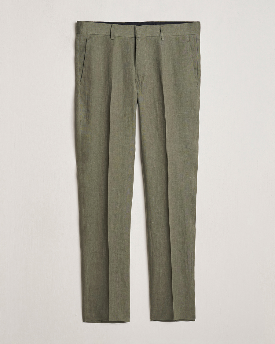 Herre | Bukser | Tiger of Sweden | Tenuta Linen Suit Trousers Thyme
