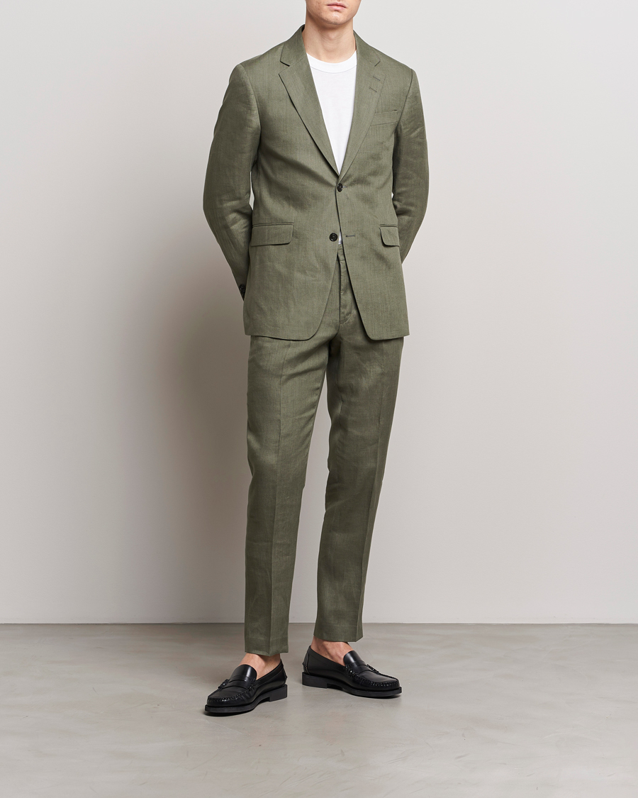 Herre | Bukser | Tiger of Sweden | Tenuta Linen Suit Trousers Thyme