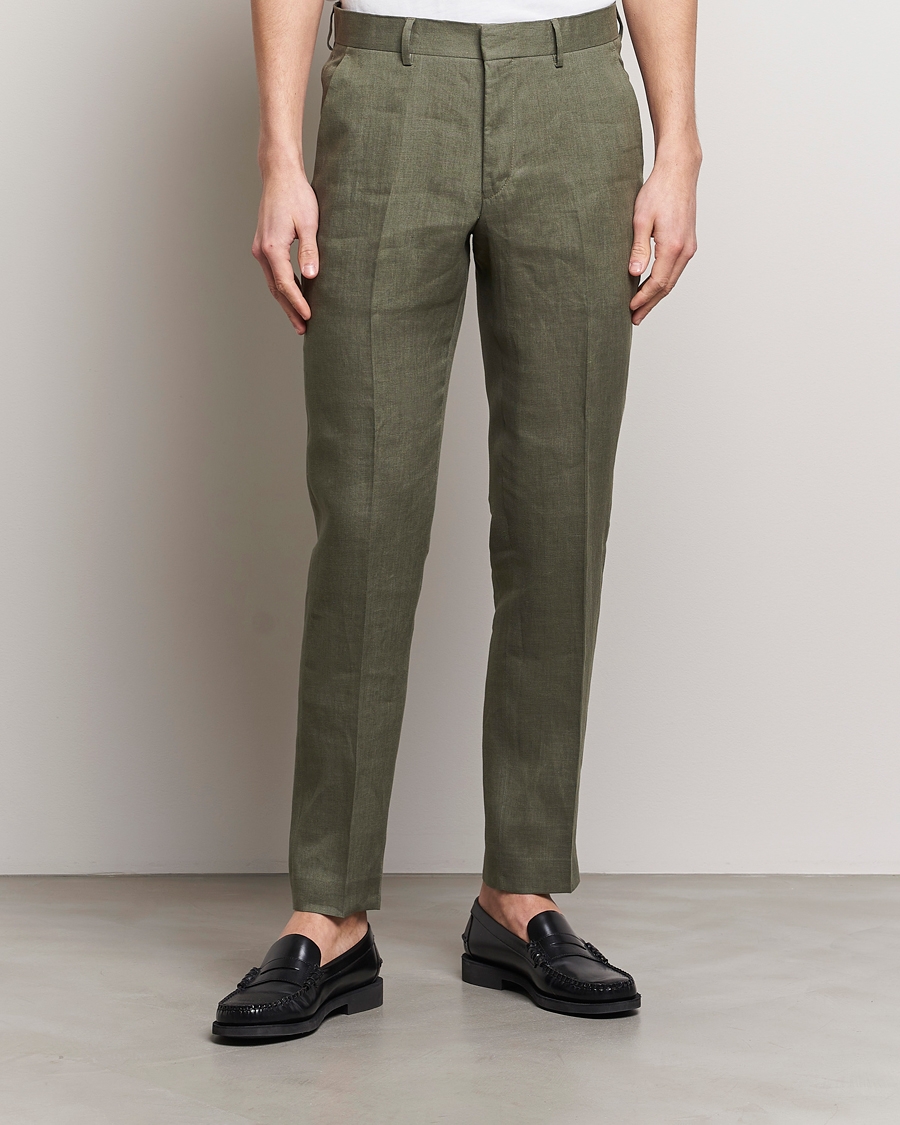 Herre | Bukser | Tiger of Sweden | Tenuta Linen Suit Trousers Thyme