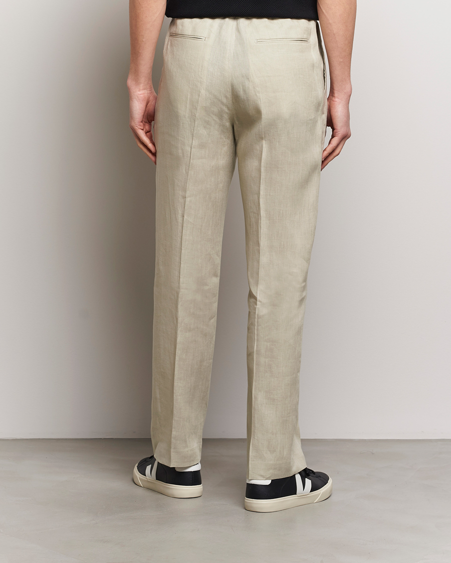 Herre | Bukser | Tiger of Sweden | Iscove Linen Drawstring Trousers Dawn Misty