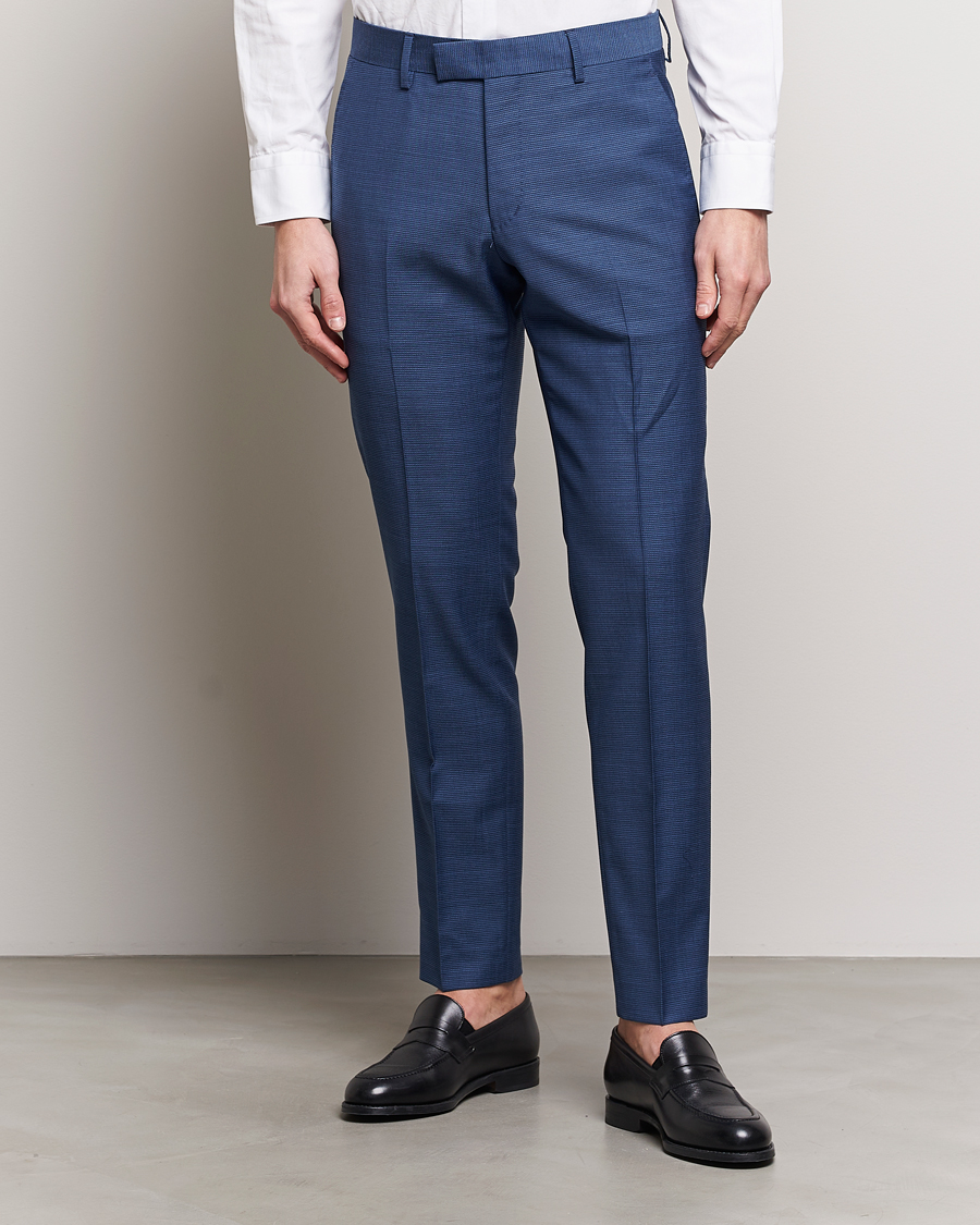 Herr | Kostymbyxor | Tiger of Sweden | Tenuta Wool Trousers Smokey Blue