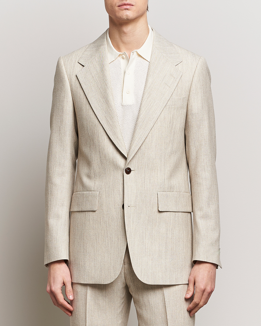 Herr |  | Tiger of Sweden | Jon Wool/Linen Canvas Blazer Natural White