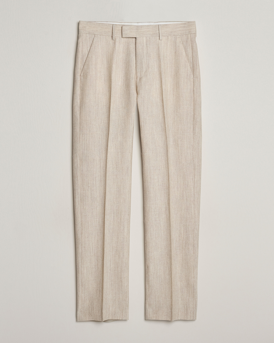 Herre | Bukser | Tiger of Sweden | Tenser Wool/Linen Canvas Trousers Natural White
