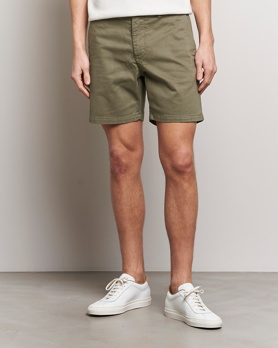 Herre | Chino shorts | Tiger of Sweden | Caid Cotton Chino Shorts Dusty Green