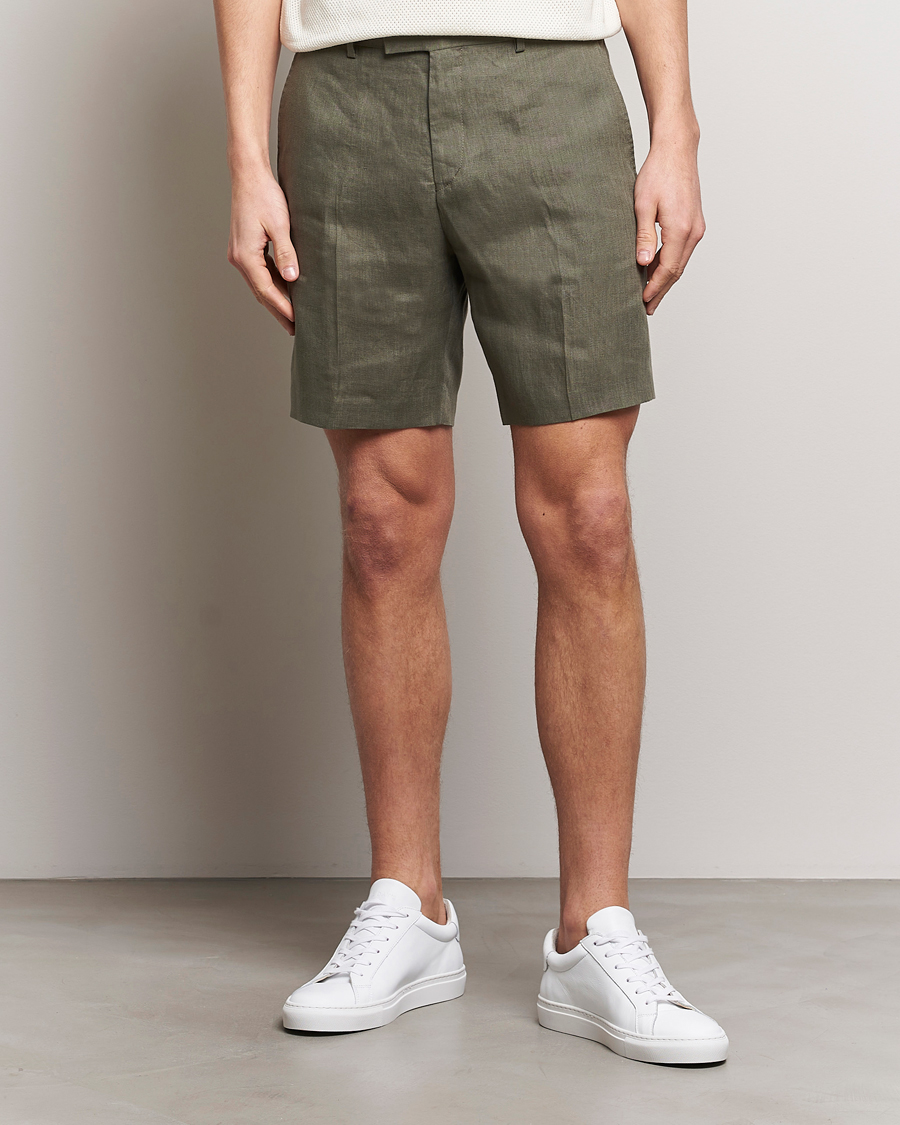 Herre | Shorts | Tiger of Sweden | Thiago Linen Shorts Thyme