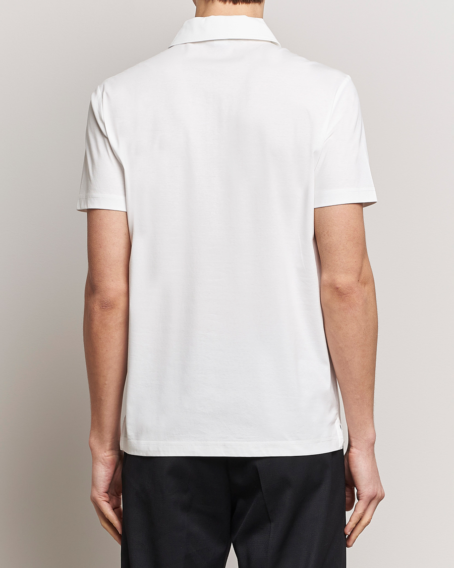Herre | Polotrøjer | Tiger of Sweden | Laron Mercerized Cotton Half Zip Polo Summer Snow
