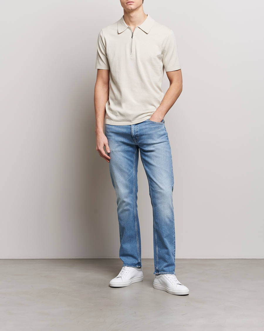 Herre | Polotrøjer | Tiger of Sweden | Orbit Knitted Cotton Polo Off White