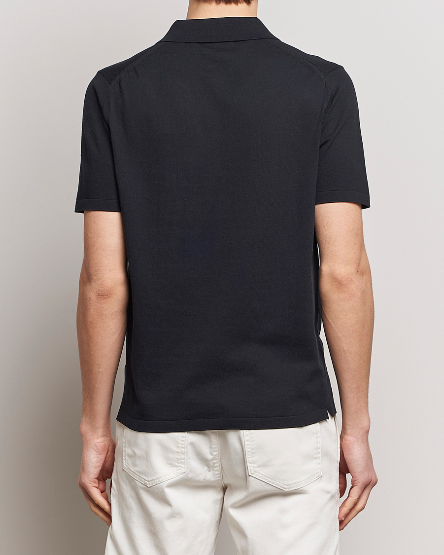 Herre | Polotrøjer | Tiger of Sweden | Orbit Knitted Cotton Polo Dark Sailing