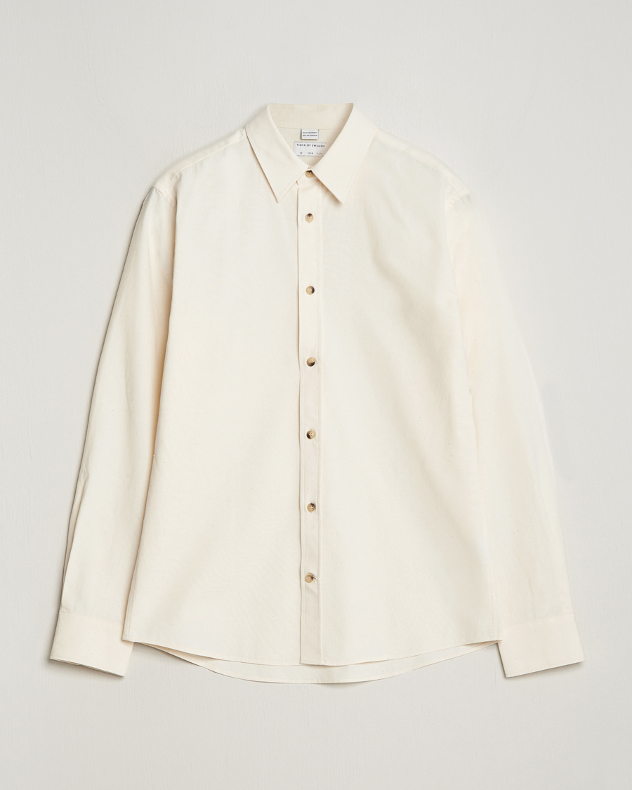 Herre | Skjorter | Tiger of Sweden | Spenser Cotton Shirt Off White