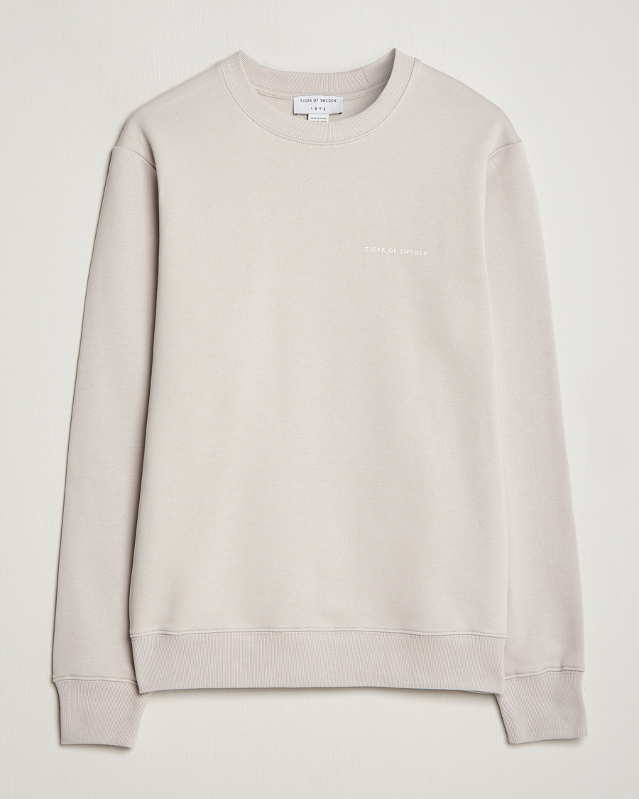 Herre | Trøjer | Tiger of Sweden | Emerson Crew Neck Sweatshirt Grey Sand