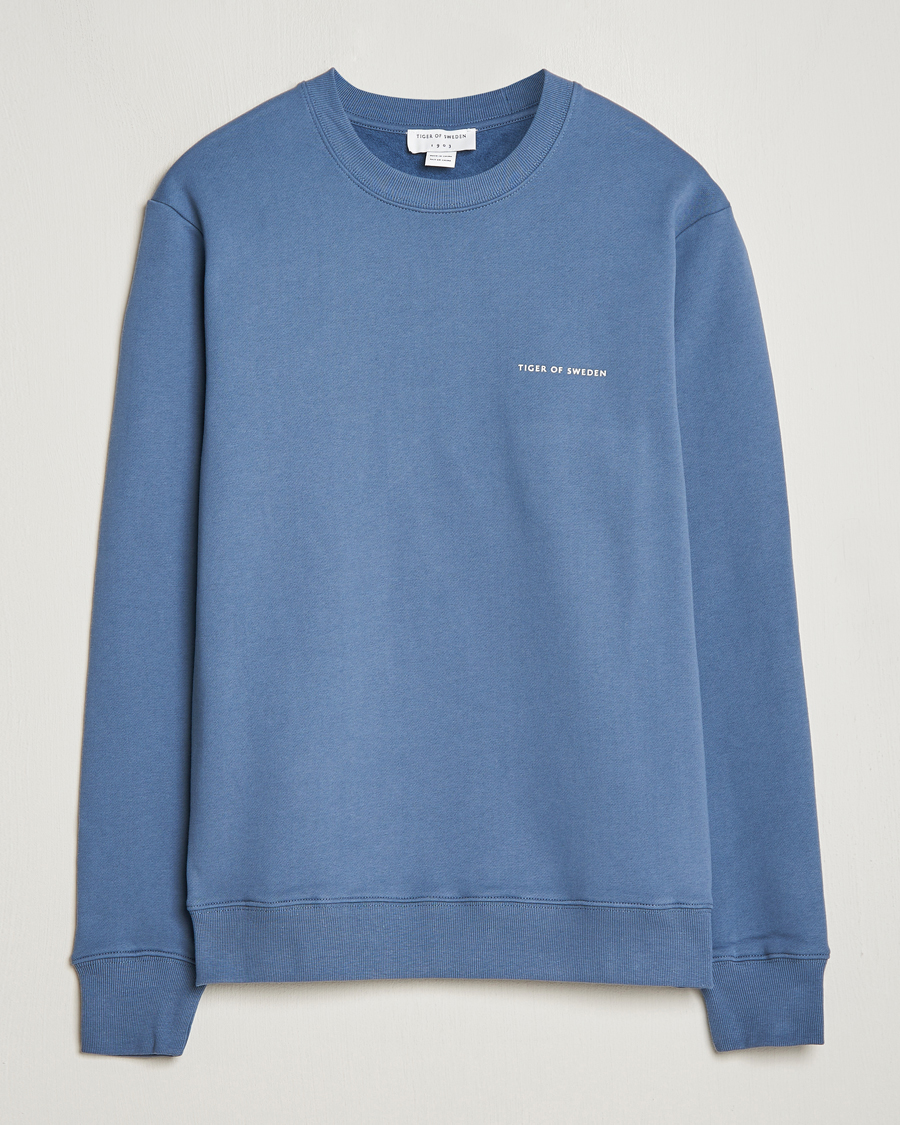 Herre | Trøjer | Tiger of Sweden | Emerson Crew Neck Sweatshirt Thunder Blue