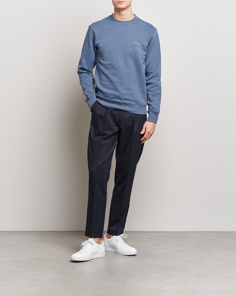 Herre | Trøjer | Tiger of Sweden | Emerson Crew Neck Sweatshirt Thunder Blue