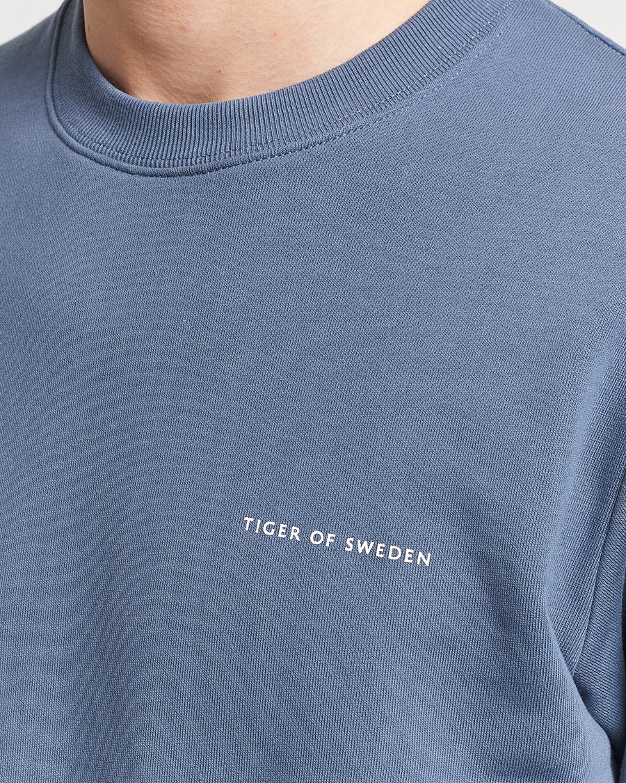 Herre | Trøjer | Tiger of Sweden | Emerson Crew Neck Sweatshirt Thunder Blue