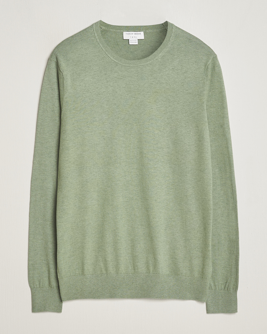 Herre | Trøjer | Tiger of Sweden | Michas Cotton/Linen Knitted Sweater Shadow