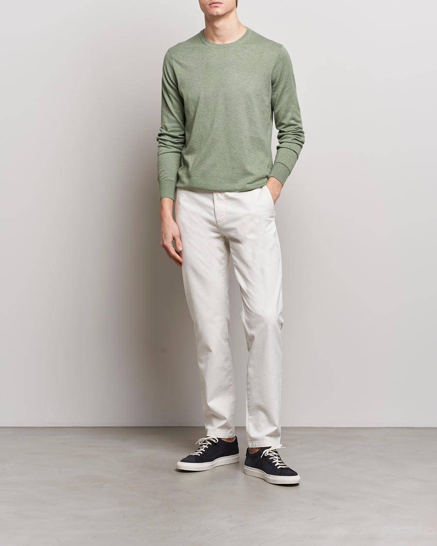 Herre | Trøjer | Tiger of Sweden | Michas Cotton/Linen Knitted Sweater Shadow