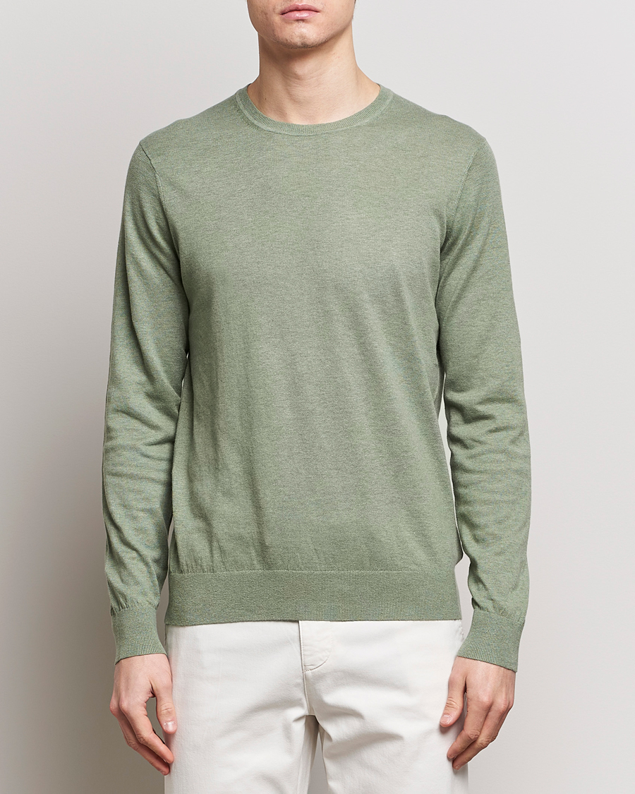 Herre | Trøjer | Tiger of Sweden | Michas Cotton/Linen Knitted Sweater Shadow