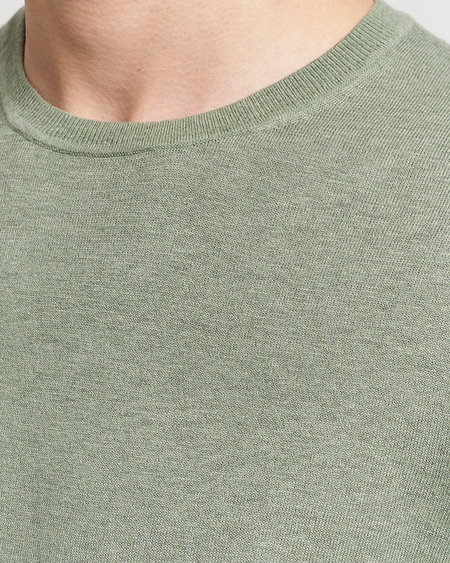 Herre | Trøjer | Tiger of Sweden | Michas Cotton/Linen Knitted Sweater Shadow
