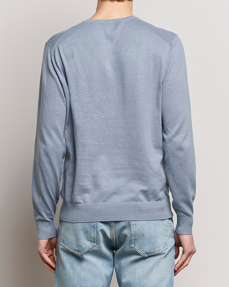 Herre | Trøjer | Tiger of Sweden | Michas Cotton/Linen Knitted Sweater Polar Blue