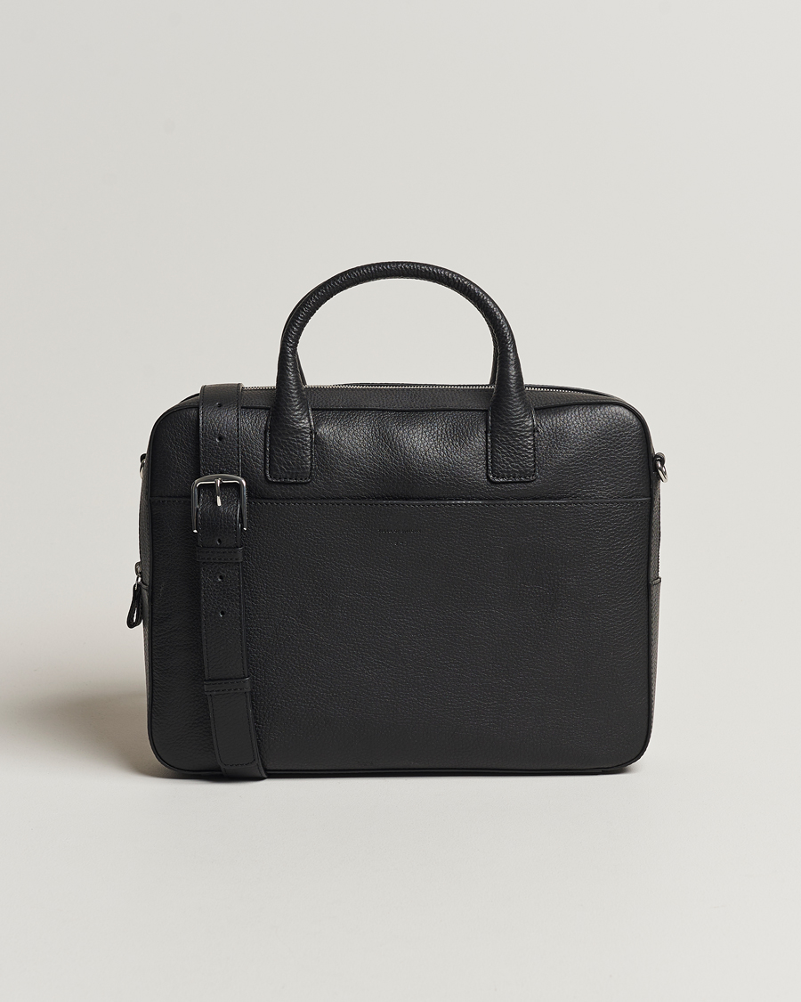 Herre |  | Tiger of Sweden | Capa Grained Leather Briefcase Black