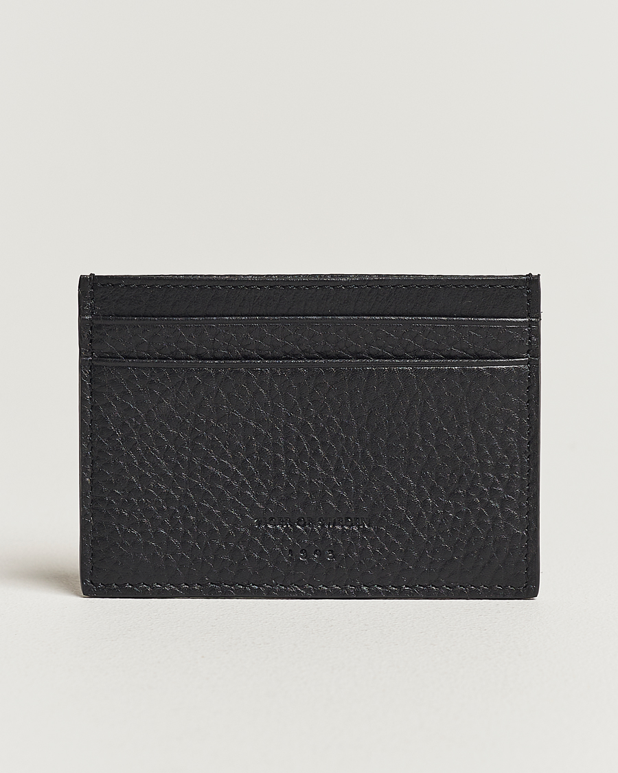 Herre | Tiger of Sweden Wharf Grained Leather Card Holder Black | Tiger of Sweden | Wharf Grained Leather Card Holder Black