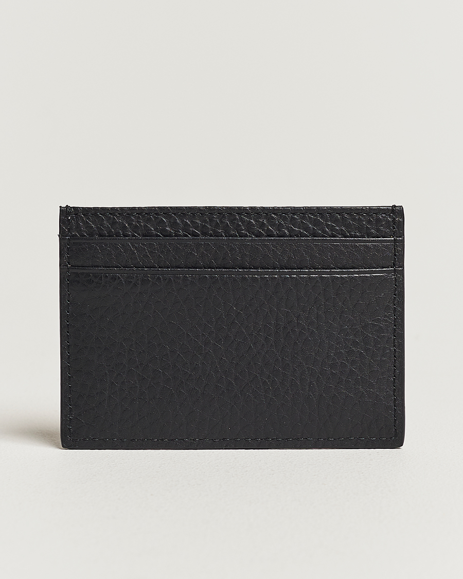 Herre | Punge | Tiger of Sweden | Wharf Grained Leather Card Holder Black