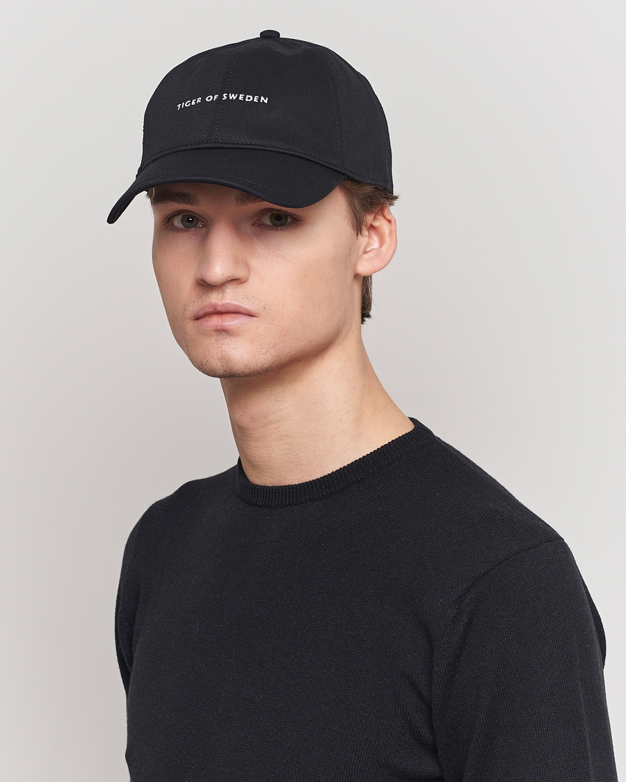 Herre | Tiger of Sweden Hent Cotton Cap Black | Tiger of Sweden | Hent Cotton Cap Black