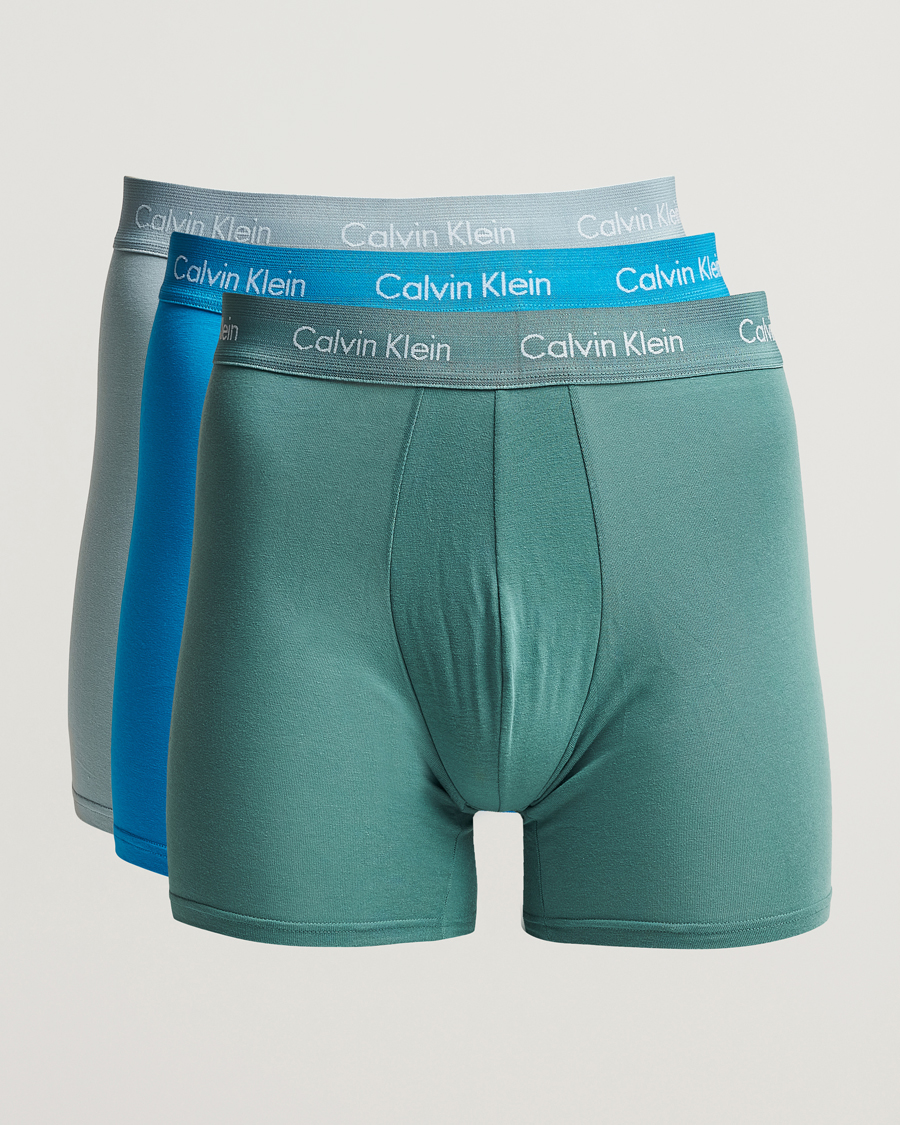 Herre | Undertøj | Calvin Klein | Cotton Stretch 3-Pack Boxer Breif Blue/Arona/Green