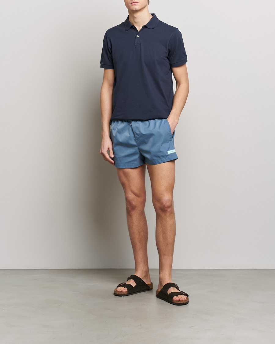 Herre | Badebukser | Calvin Klein | Logo Drawstring Swimshorts Muted Cerulean