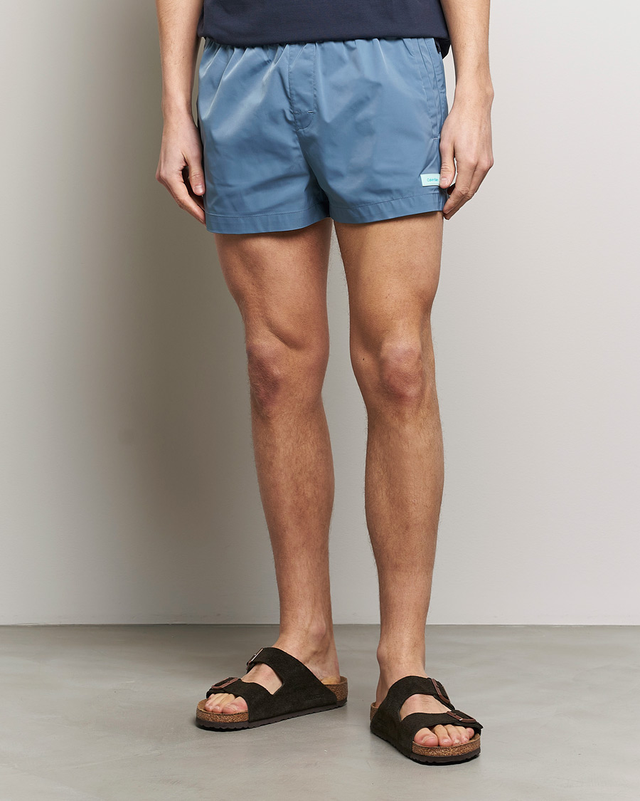 Herre | Badebukser | Calvin Klein | Logo Drawstring Swimshorts Muted Cerulean