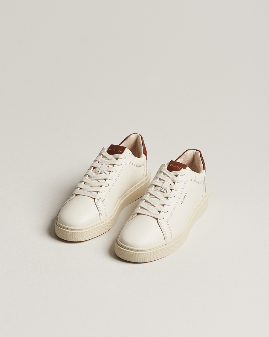 Herre | Afdelinger | GANT | Mc Julien Leather Sneaker Off White/Cognac