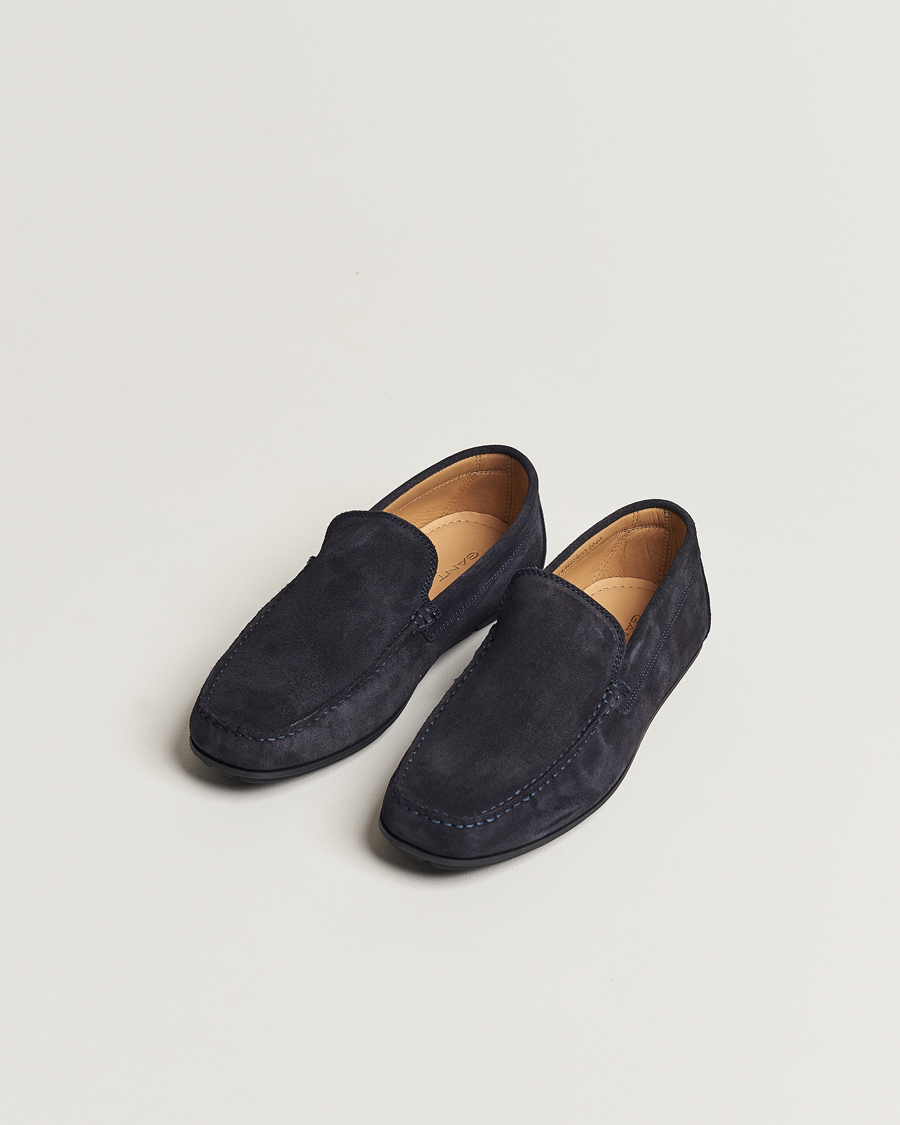 Herre | Mokkasiner | GANT | Wilmon Suede Car Shoe Marine