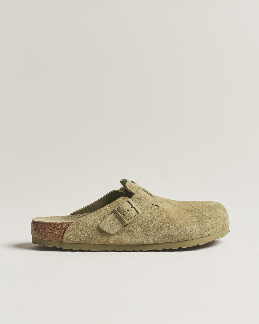 Herre | BIRKENSTOCK Boston Soft Footbed Faded Khaki Suede | BIRKENSTOCK | Boston Soft Footbed Faded Khaki Suede