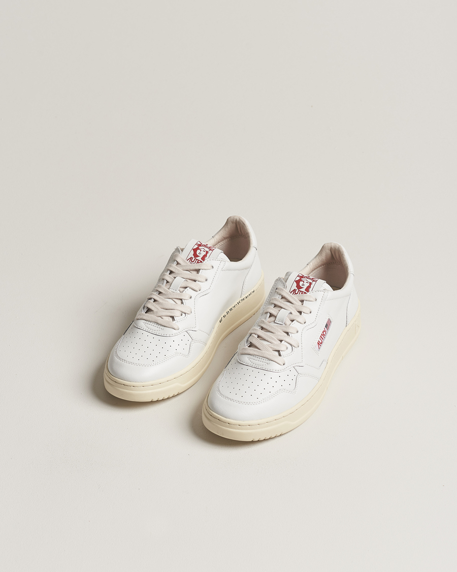 Herre | Sneakers | Autry | Medalist Low Leather Sneaker White/Red