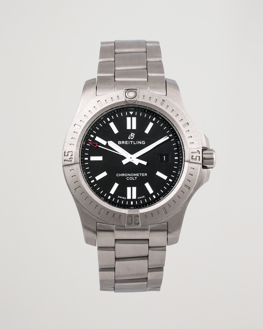 Herre | Breitling Pre-Owned Chronomat Colt A17388101B1A1 Silver | Breitling Pre-Owned | Chronomat Colt A17388101B1A1 Silver