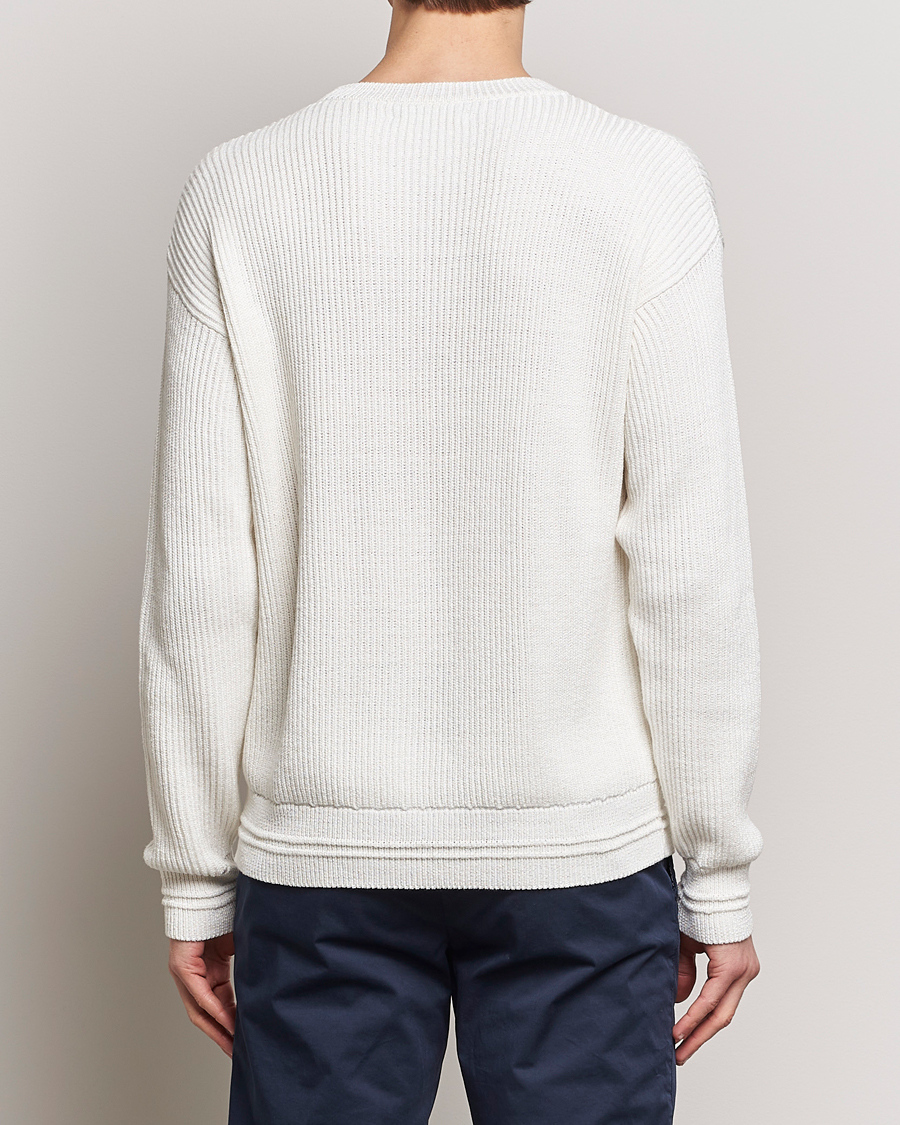 Herre | Trøjer | Kiton | Cotton/Silk Rib Pullover Off White