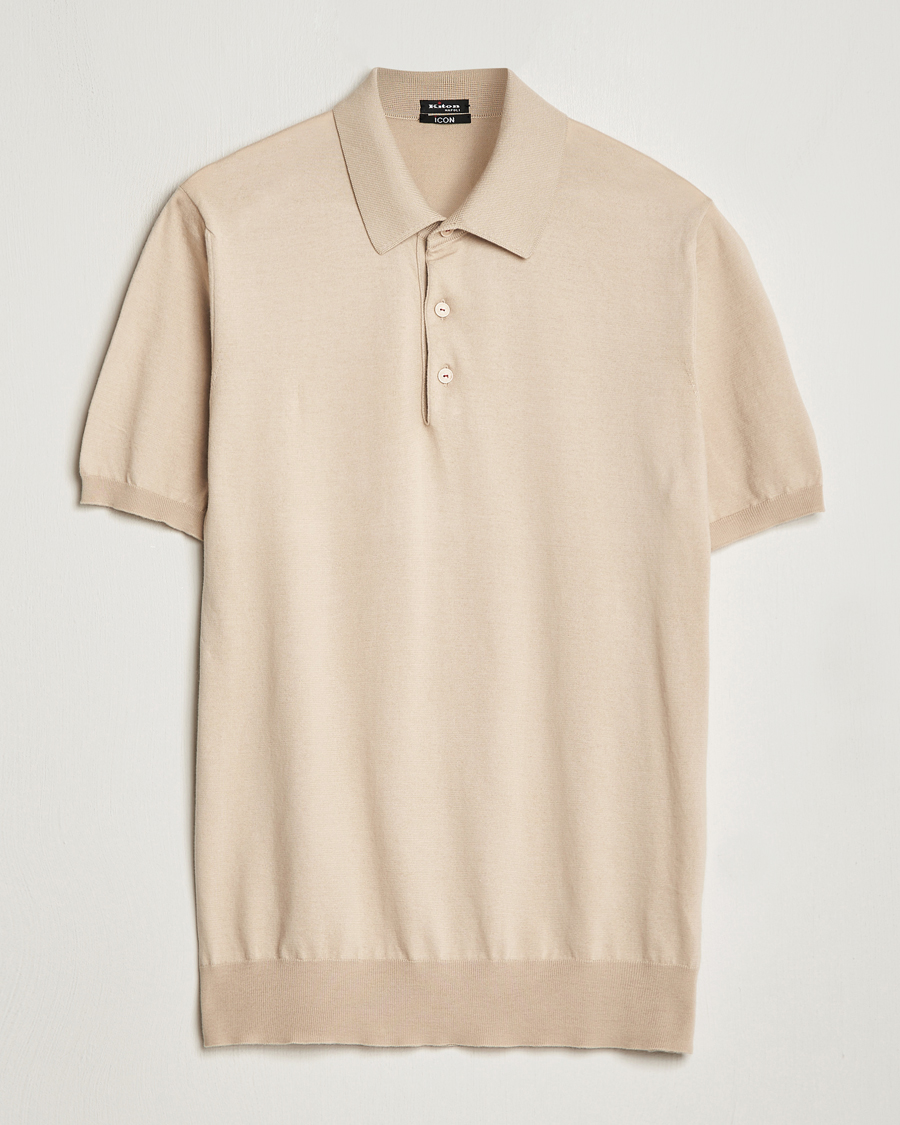 Herre | Polotrøjer | Kiton | Sea Island Cotton Polo Beige