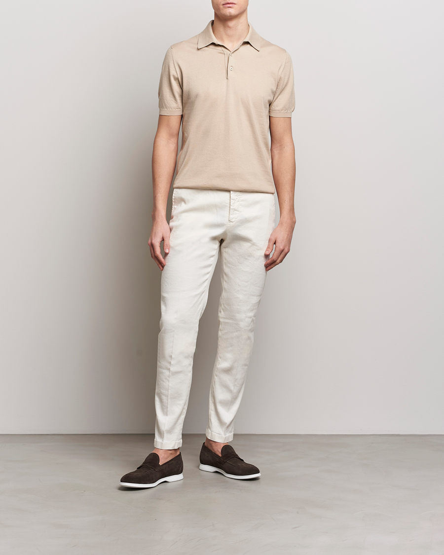 Herre | Polotrøjer | Kiton | Sea Island Cotton Polo Beige