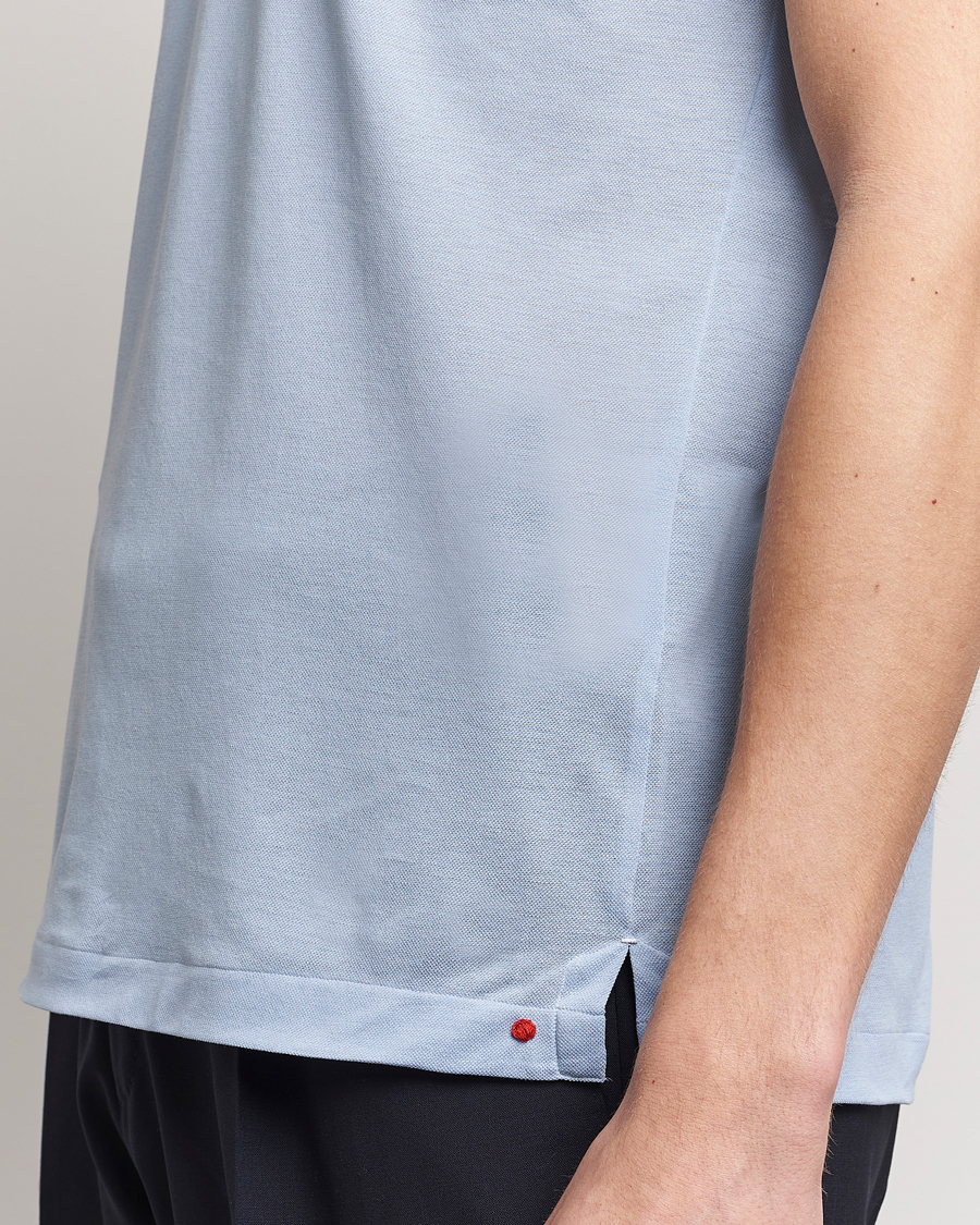 Herre | Polotrøjer | Kiton | Short Sleeve Jersey Polo Light Blue