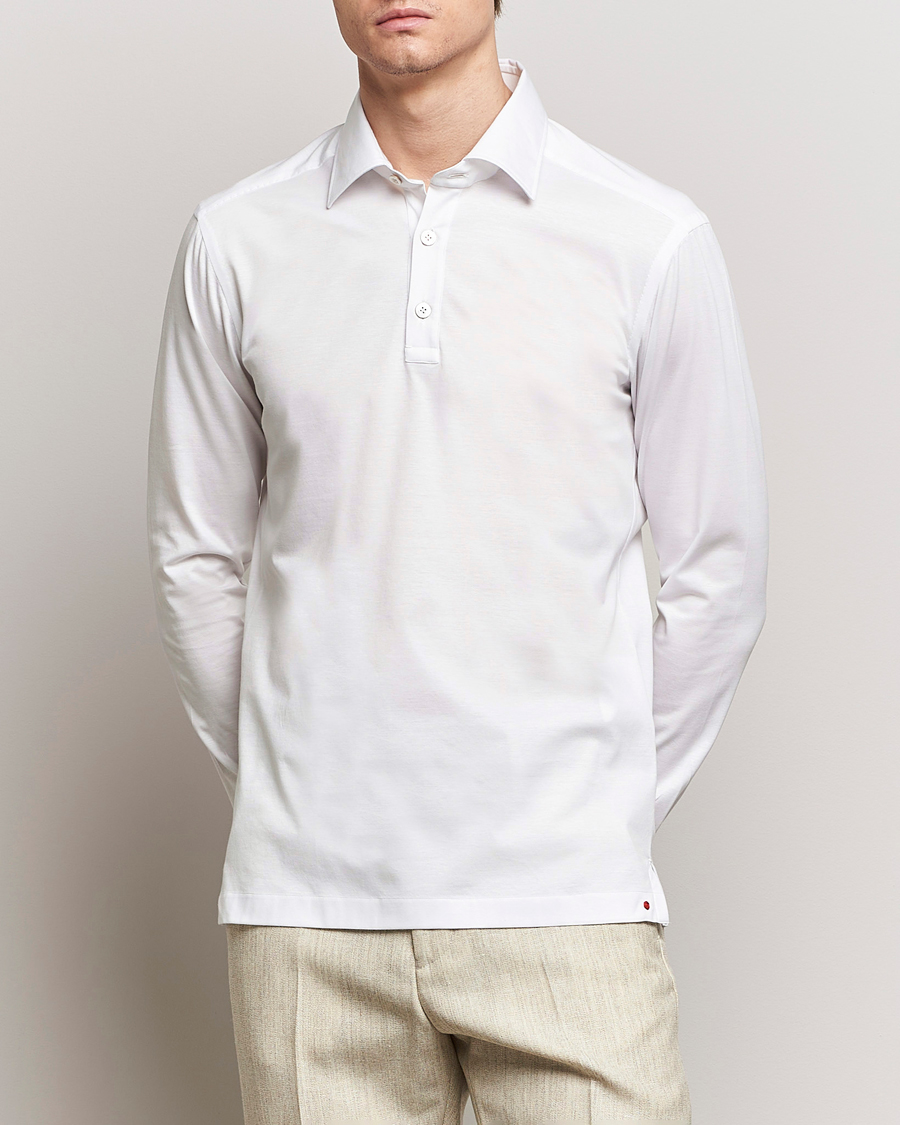 Herre | Poloskjorter | Kiton | Popover Shirt White