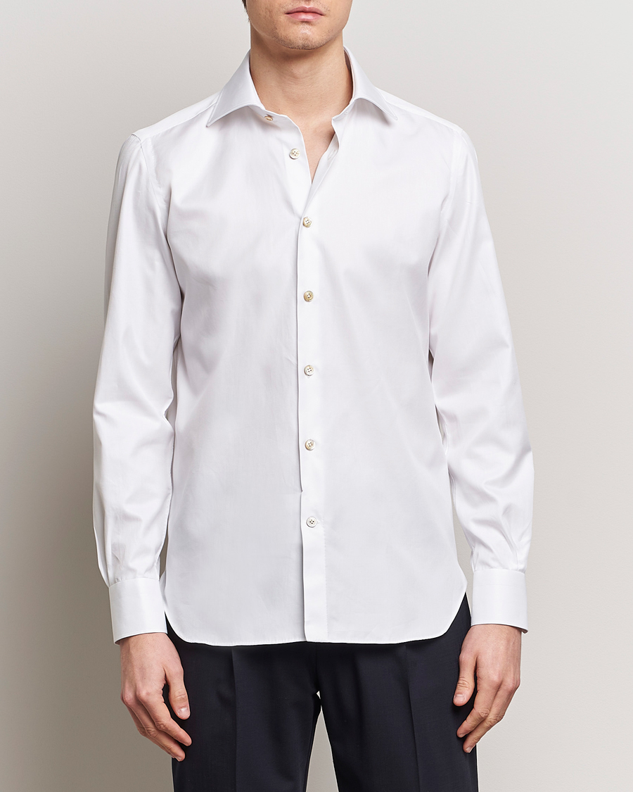 Herre | Skjorter | Kiton | Slim Fit Dress Shirt White