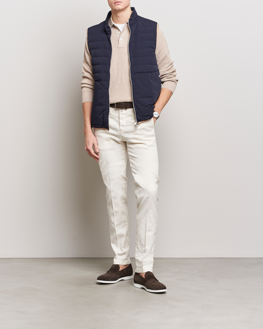 Herre | Bukser | Kiton | Linen Trousers Light Beige