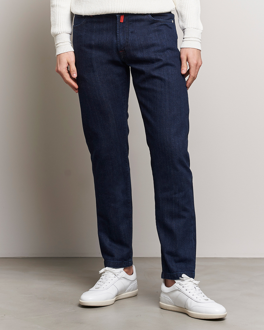 Herre | Italian Department | Kiton | Slim Fit 5-Pocket Jeans Dark Indigo