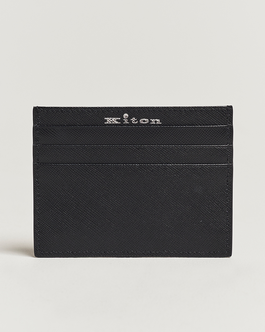 Herre | Italian Department | Kiton | Saffiano Leather Cardholder Black