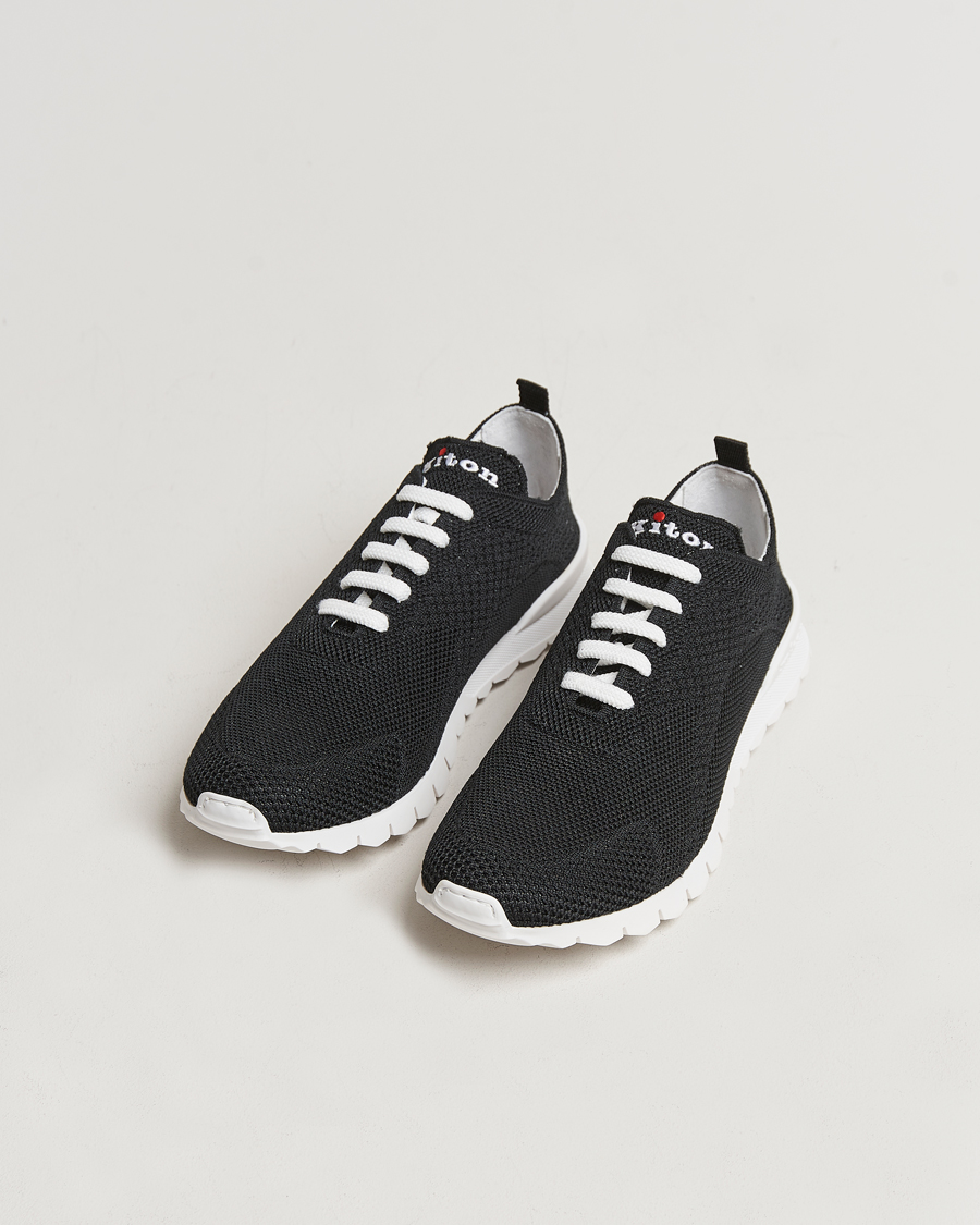 Herre | Kiton Mesh Running Sneakers Black | Kiton | Mesh Running Sneakers Black