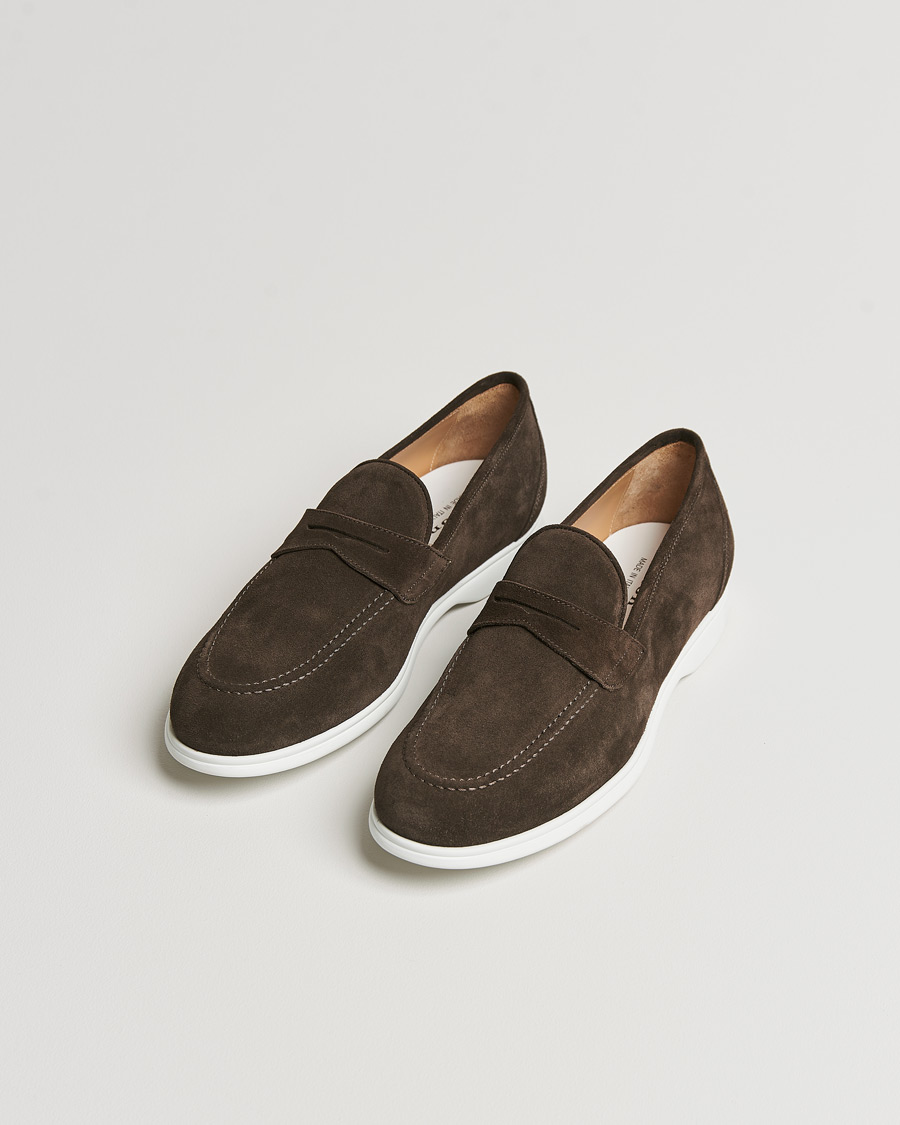 Herre | Loafers | Kiton | Summer Loafers Dark Brown Suede